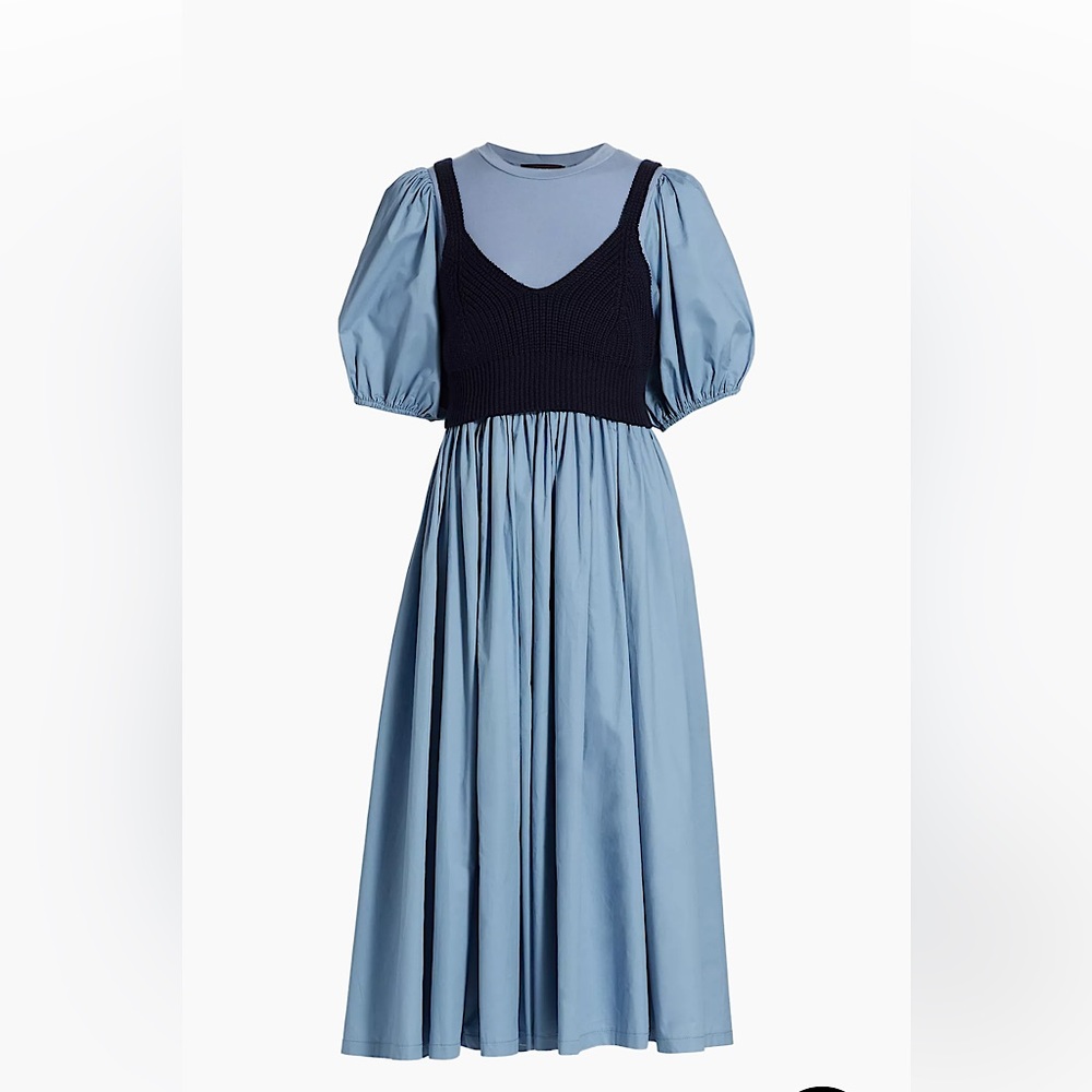 NWT En Saison
Two-Piece Poplin Midi-Dress & Knit Tank Set small